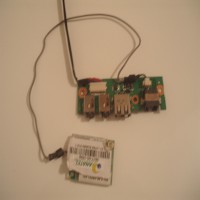 Cicuito saida e entrada de audio, porta usb e moden
